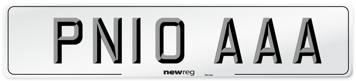 PN10 AAA Number Plate from New Reg